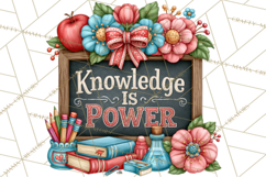 Back To School Clipart PNG School Teacher Supplies Product Image 2