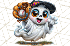 Funny Silly Ghost Halloween Clipart PNG Product Image 4