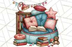 Back To School Clipart PNG School Teacher Supplies Product Image 4