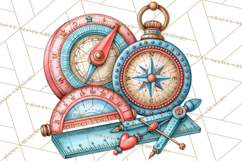 Back To School Clipart PNG School Teacher Supplies Product Image 5