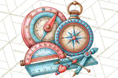 Back To School Clipart PNG School Teacher Supplies Product Image 5
