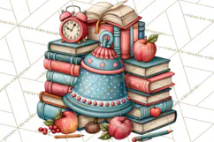 Back To School Clipart PNG School Teacher Supplies Product Image 2