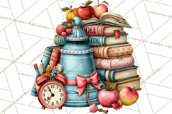 Back To School Clipart PNG School Teacher Supplies Product Image 3