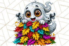 Funny Silly Ghost Halloween Clipart PNG Product Image 3