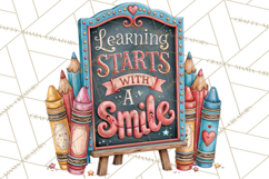 Back To School Clipart PNG School Teacher Supplies Product Image 3