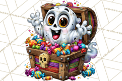 Funny Silly Ghost Halloween Clipart PNGt Product Image 4