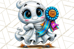 Funny Silly Ghost Halloween Clipart PNG Product Image 3
