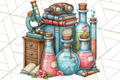 Back To School Clipart PNG School Teacher Supplies Product Image 4