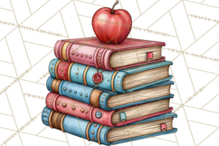 Back To School Clipart PNG School Teacher Supplies Product Image 5