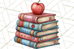 Back To School Clipart PNG School Teacher Supplies Product Image 5