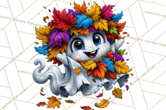 Funny Silly Ghost Halloween Clipart PNG Product Image 4
