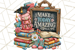 Back To School Clipart PNG School Teacher Supplies Product Image 4