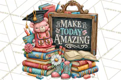 Back To School Clipart PNG School Teacher Supplies Product Image 4