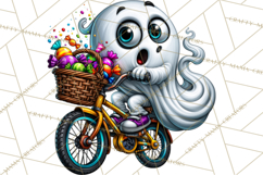 Funny Silly Ghost Halloween Clipart PNG Product Image 3