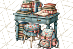 Back To School Clipart PNG School Teacher Supplies Product Image 2