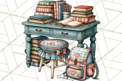 Back To School Clipart PNG School Teacher Supplies Product Image 2