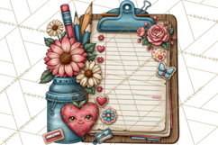 Back To School Clipart PNG School Teacher Supplies Product Image 3