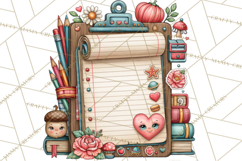 Back To School Clipart PNG School Teacher Supplies Product Image 4