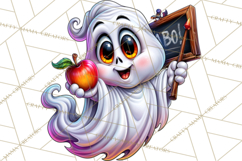 Funny Silly Ghost Halloween Clipart PNG Product Image 5