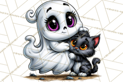 Funny Silly Ghost Halloween Clipart PNG Product Image 2