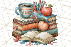 Back To School Clipart PNG School Teacher Supplies Product Image 2