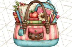 Back To School Clipart PNG School Teacher Supplies Product Image 4