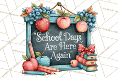 Back To School Clipart PNG School Teacher Supplies Product Image 5