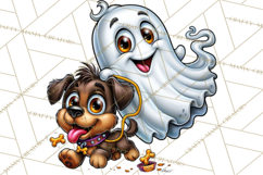 Funny Silly Ghost Halloween Clipart PNG Product Image 5