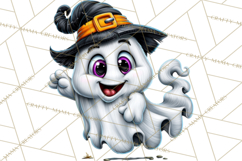 Funny Silly Ghost Halloween Clipart PNG Product Image 2