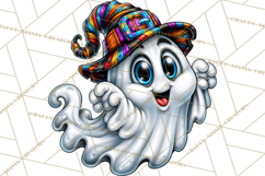 Funny Silly Ghost Halloween Clipart PNG Product Image 3