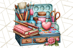 Back To School Clipart PNG School Teacher Supplies Product Image 4
