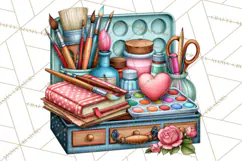 Back To School Clipart PNG School Teacher Supplies Product Image 4