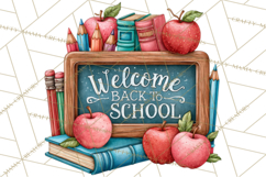 Back To School Clipart PNG School Teacher Supplies Product Image 2