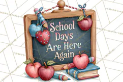 Back To School Clipart PNG School Teacher Supplies Product Image 2