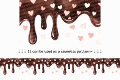 Cute Valentine Day Pink Chocolate | Watercolor dessert sweet Product Image 9