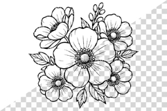 Flower Coloring Page | botanical floral rose tulip sunflower Product Image 9