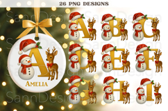 Personalized Christmas Ornament PNG,Kids Personalized Letter Product Image 1