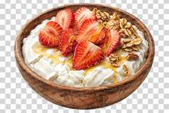 Yogurt Bowl | Watercolor Clipart PNG Fruit Granola Mango nut Product Image 9