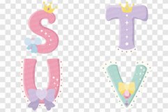 Cute Princess Font | Alphabet Letter Number Pink SVG EPS PNG Product Image 9