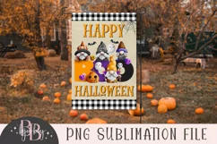 Garden Flag Sublimation PNG - Gnome Happy Halloween Product Image 2