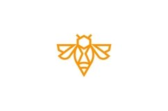 Modern Monoline Bee Logo Template Product Image 1