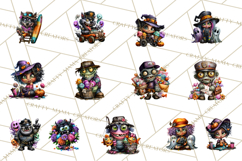 Cute Halloween Occupation Monsters PNG Clipart Product Image 8