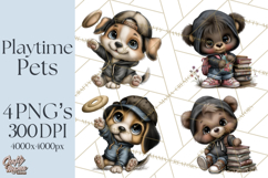 Kidcore Puppy Kitten Bear Clipart Cute Streetwear Animals Product Image 1