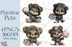 Kidcore Puppy Kitten Bear Clipart Cute Streetwear Animals Product Image 1