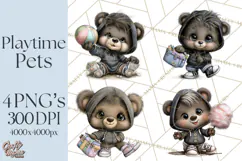 Kidcore Puppy Kitten Bear Clipart Cute Streetwear Animals Product Image 1