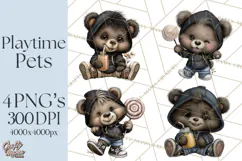 Kidcore Puppy Kitten Bear Clipart Cute Streetwear Animals Product Image 1