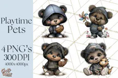 Kidcore Puppy Kitten Bear Clipart Cute Streetwear Animals Product Image 1