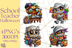 Halloween Teacher Clipart PNG School Bundle Product Image 1