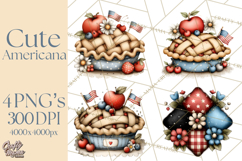 Americana Patriotic Summer Clipart Memorial Day July 4 Product Image 1