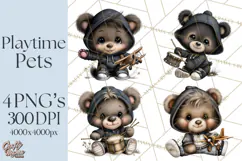 Kidcore Puppy Kitten Bear Clipart Cute Streetwear Animals Product Image 1